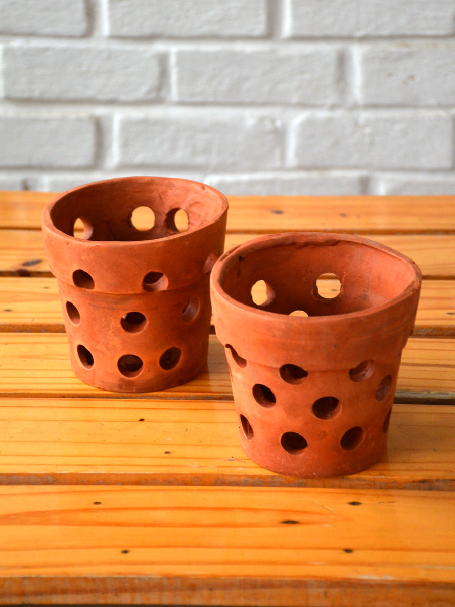 6 inch Orchid Terracotta Pot (Set of 2) — Mudfingers